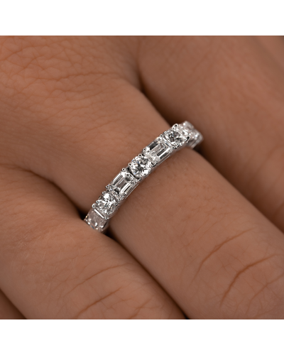 SLAETS Jewellery Multi-shape Ring Round & Emerald Diamonds, 18kt White Gold (horloges)